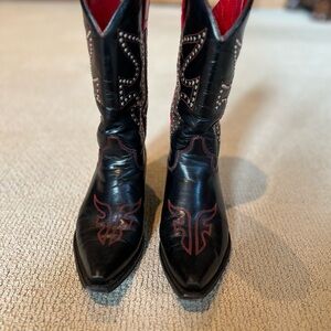 Frye Black & Red Boots